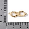 Brass Micro Pave Clear Cubic Zirconia Connector Charms LS-KK-Q044-01F-G-3