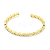 Brass Pave Clear Cubic Zirconia Open Cuff Bangles BJEW-Z062-04B-2