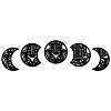Wood Moon Phase Pendant Decoration HJEW-WH20013-009-1