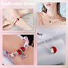 80Pcs Polymer Clay Rhinestone European Large Hole Beads with Silver Color Plated Brass Cores FPDL-LT0001-02A-7