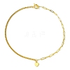 Brass Pendant Necklaces with Curb & Paperclip Chains NJEW-JN04608-01-4