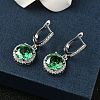 925 Sterling Silver Micro Pave Cubic Zirconia Hoop Earrings EJEW-B147-01A-02-2