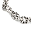 304 Stainless Steel Oval Link Chain Bracelets for Men Women BJEW-G723-01P-2