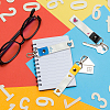 PU Leather & Cotton Name Marker Keychain AJEW-WH0514-031-7