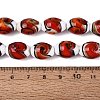 Handmade Gold Sand Lampwork Beads Strands LAMP-Q041-09F-4