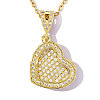 Brass Micro Pave Clear Cubic Zirconia Pendants CU-OY001-95G-1