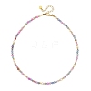 Dyed & Heated Faceted Round Natural Agate and Cultured Freshwater Pearl Beaded Necklaces for Women NJEW-JN06240-03-3