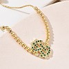 Brass Micro Pave Cubic Zirconia Slider Bracelets KK-H279-14G-01-2