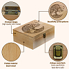 Rectangle Wooden Memory Keepsake Boxes with Lids CON-WH0101-004-3