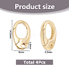 4Pcs Brass Spring Gate Rings KK-HS0001-91G-2