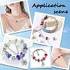 Handmade Polymer Clay Rhinestone European Large Hole Beads with Silver Color Plated Brass Cores FPDL-PA0001-02C-5