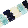 Natural Sodalite & Flower Amazonite & Lemon Quartz Beads Strands G-N358-02A-07-2