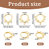 BENECREAT 12Pcs 3 Style Brass Hoop Earring Findings KK-BC0012-37-2