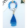 Silicone Round Beaded Keychain Wristlet KEYC-SZC0005-01D-1