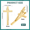 Brass Tie Clips BUTT-WH0024-064G-2