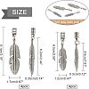 8Pcs 2 Size Alloy Cord Ends FIND-CA0003-70-2