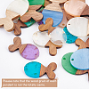 SUPERFINDINGS DIY 8 Pair Fish Resin & Walnut Wood Earring Makings Kit DIY-FH0001-73-4