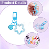 10Pcs 10 Colors Hollow Out Star Resin Pendant Decorations HJEW-BBC0001-42-6