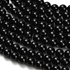 Natural Black Onyx(Dyed & Heated) Beads Strands G-H329-C06-6mm-4