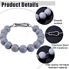 304 Stainless Steel PVC Beadable Key Clasps FIND-WH0199-331-4