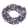 Imitation Jade Glass Beads Strands EGLA-A034-T2mm-MB15-2