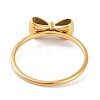 304 Stainless Steel Bowknot Finger Ring for Women RJEW-C086-01-G-3