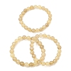Natural Gold Rutilated Quartz(Dyed & Heated) Round Beaded Stretch Bracelets for Women GG-CBA3F02-05-4