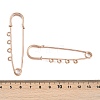 Ion Plating(IP) 304 Stainless Steel Safety Pins Brooch Findings STAS-K252-05B-RG-3