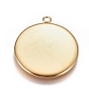 Ion Plating(IP) 304 Stainless Steel Pendant Cabochon Settings LS-X-STAS-G127-13-25mm-G-2