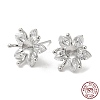 Rhodium Plated 925 Sterling Silver Stud Earring Findings STER-M114-23P-1