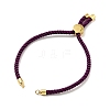 Half Finished Twisted Milan Rope Slider Bracelets FIND-G032-01G-25-2