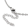 Non-Tarnish 304 Stainless Steel Mushroom Link Chain Necklace NJEW-K249-03P-3