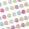 50Pcs UV Plating Rainbow Iridescent Acrylic Beads PACR-CJ0001-28-8