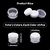 20Pcs 2 Colors Round Jewelry Clear Plastic Loose Diamond Storage Box CON-GF0001-15B-2
