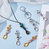9Pcs Tibetan Style Alloy &  Gemstone Bead Big Pendants PALLOY-GA00010-4