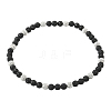 1Pc Polymer Clay Rhinestone Round Beaded Stretch Necklaces NJEW-SP0001-14H-1
