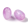 Resin European Beads with Glitter Powder RESI-F055-12-2