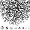 SUNNYCLUE 320Pcs 4 Styles 304 Stainless Steel Spacer Beads STAS-SC0006-88-1