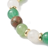 Natural Mixed Gemstone Round Beads Stretch Bracelets for Women BJEW-JB12631-02-5