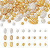 Kissitty 105Pcs 12 Styles Brass Hollow Beads KK-KS0001-27-2
