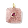 Natural Mixed Gemstone Faceted Pendants G-C274-03-2