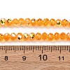 Electroplate Transparent Glass Beads Strands EGLA-A046-01A-07-4