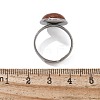 Half Round Synthetic Goldstone Finger Rings RJEW-M062-01P-06-3