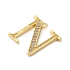 Rack Plating Brass Micro Pave Cubic Zirconia Pendant KK-H449-76G-04-2