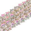 Electroplate Transparent Glass Beads Strands EGLA-N056-04A-A03-1