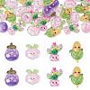 30Pcs Luminous Transparent Resin Cabochons RESI-TA0004-96-1
