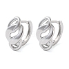 Brass Nuggets Hoop Earrings for Women EJEW-F347-01P-04-1