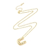 Brass Micro Pave Clear Cubic Zirconia Pendant Necklaces NJEW-Z038-01G-U-1