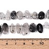 Natural Black Tourmalinated Quartz Beads Strands G-Z091-A31-5