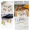 Fashewelry 128Pcs 8 Style Alloy Enamel Pendants ENAM-FW0001-05-14